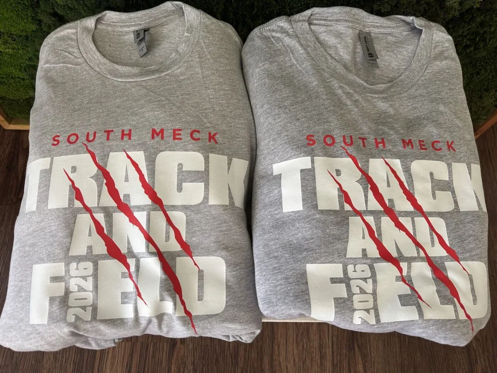 Custom South Meck Track and Field 2026 team t-shirts